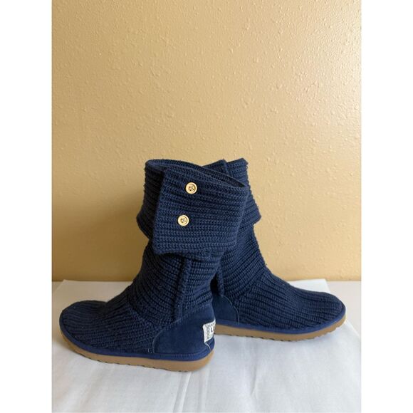 UGG Ugg Australia Classic Argyle Knit Pull On Boots SZ 8 - Picture 2 of 11